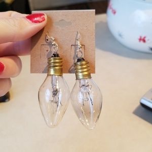 Christmas light bulb earrings